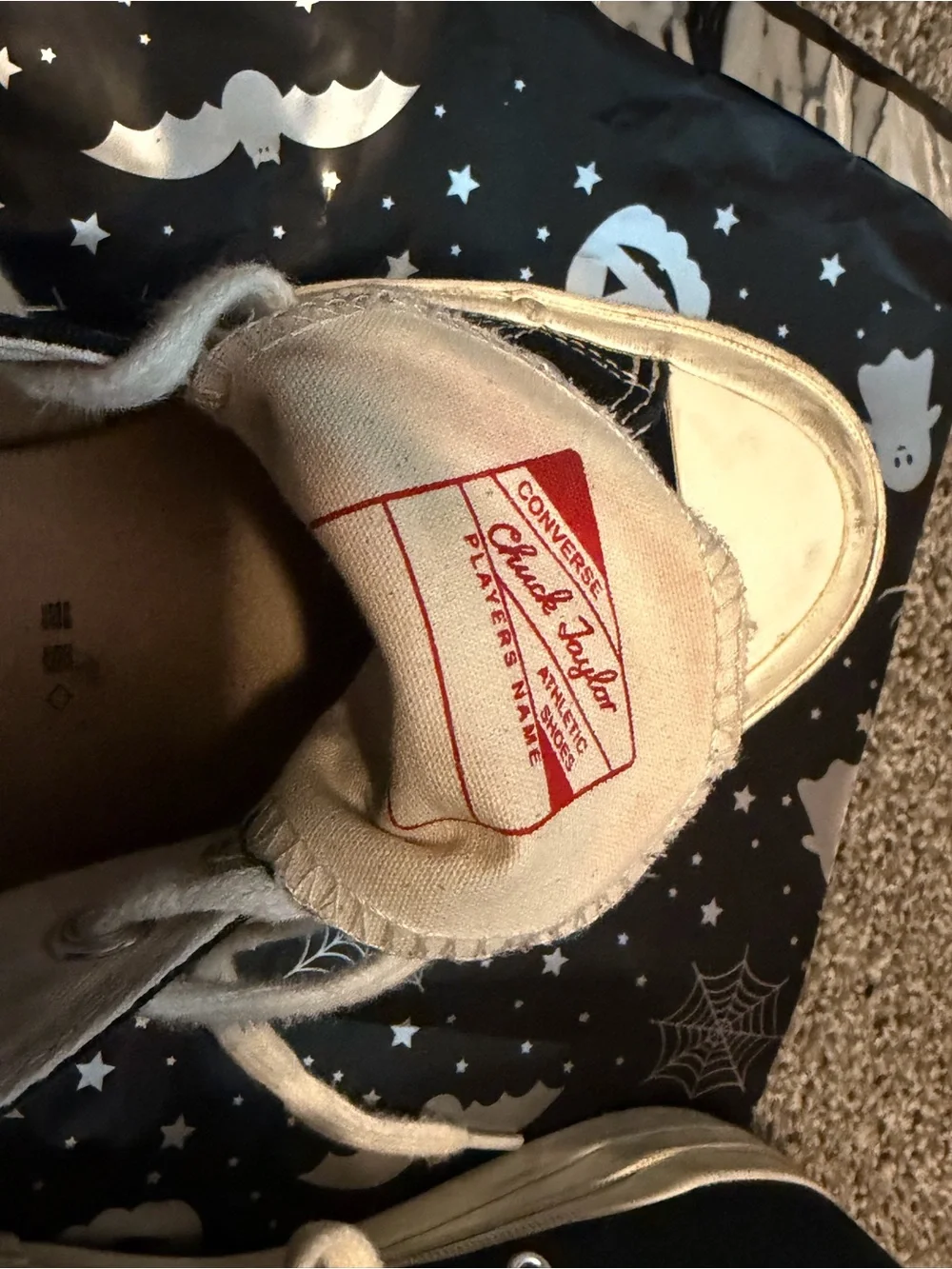 Converse Black Canvas Kids Low-Top Sneakers with Red Heart